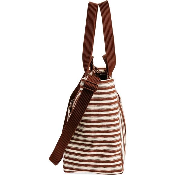 Beis The Vacation Trendy Tote Carry All Bag in Maple Stripe - Picture 6 of 11